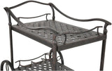 Outdoor Serving cart Patio Tea cast Aluminum Furniture Desert Bronze