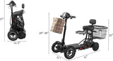 Generic 2022 New United Mobility City Slicker Battery Powered Mobility Scooter Heavy Duty Lightweight Folding 17 Miles Range Scooter (White)