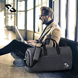 Convertible Garment Bag for travel,Carry on Garment Duffle Bag with Shoe Compartment, Detachable Shoulder Strap – 2 in 1 Suit Bags Suit Travel Bags for Men Women